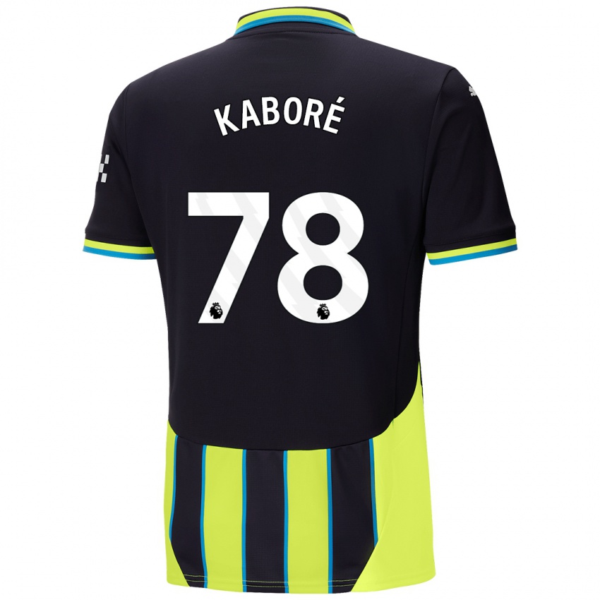 Niño Camiseta Issa Kabore #78 Azul Amarillo 2ª Equipación 2024/25 La Camisa Chile