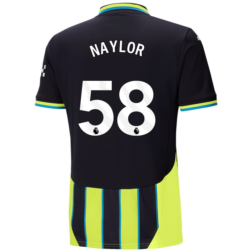 Niño Camiseta Seb Naylor #58 Azul Amarillo 2ª Equipación 2024/25 La Camisa Chile