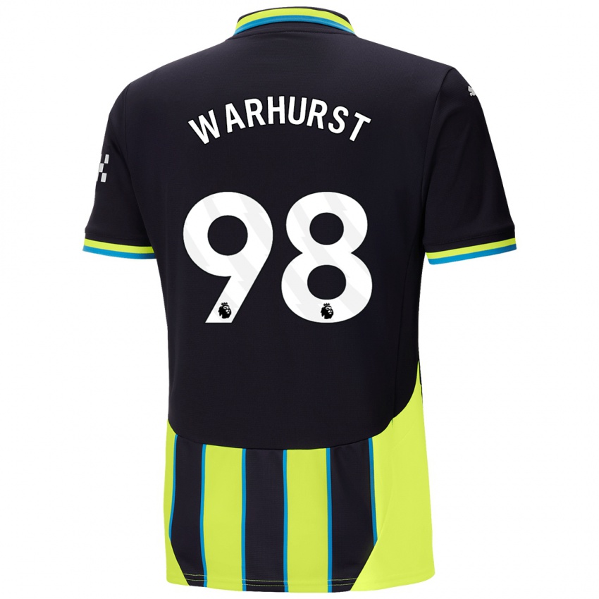 Niño Camiseta Matthew Warhurst #98 Azul Amarillo 2ª Equipación 2024/25 La Camisa Chile