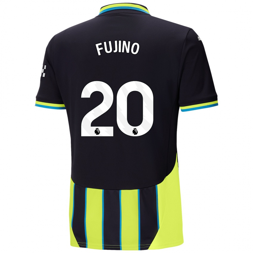 Niño Camiseta Aoba Fujino #20 Azul Amarillo 2ª Equipación 2024/25 La Camisa Chile