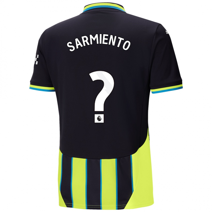 Niño Camiseta Darío Sarmiento #0 Azul Amarillo 2ª Equipación 2024/25 La Camisa Chile