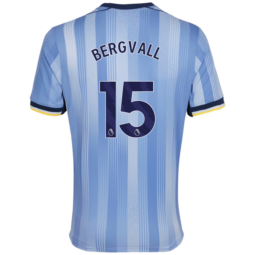 Niño Camiseta Lucas Bergvall #15 Azul Claro 2ª Equipación 2024/25 La Camisa Chile