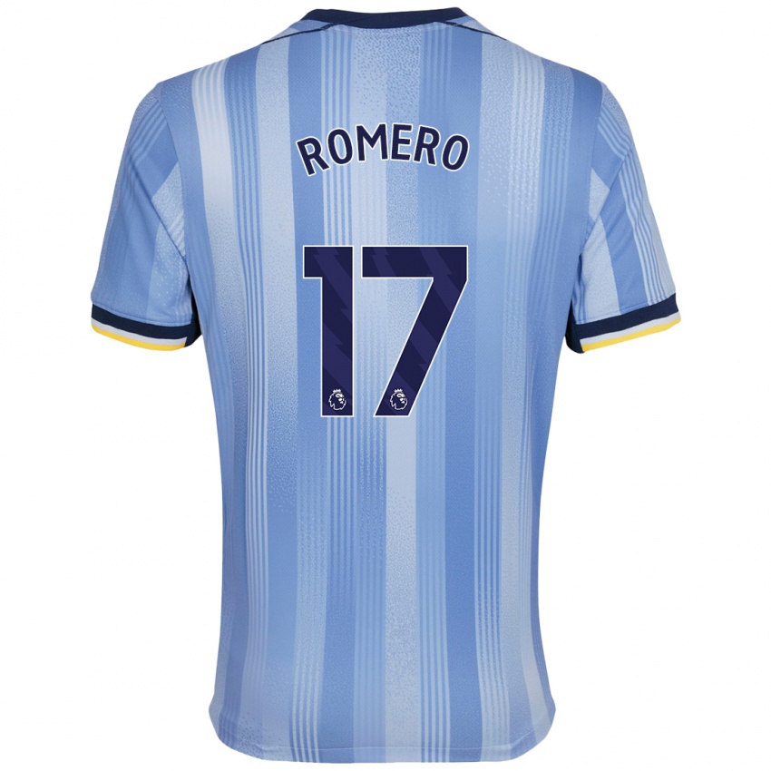 Niño Camiseta Cristian Romero #17 Azul Claro 2ª Equipación 2024/25 La Camisa Chile