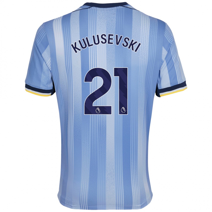 Niño Camiseta Dejan Kulusevski #21 Azul Claro 2ª Equipación 2024/25 La Camisa Chile