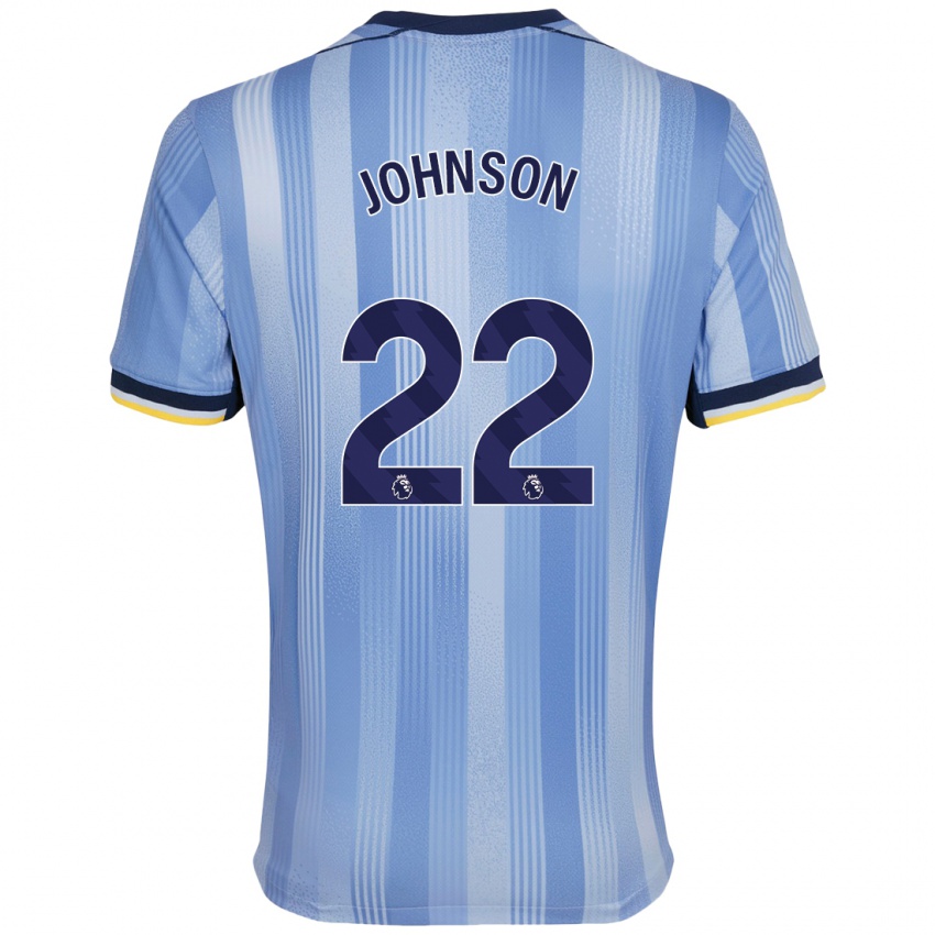 Niño Camiseta Brennan Johnson #22 Azul Claro 2ª Equipación 2024/25 La Camisa Chile