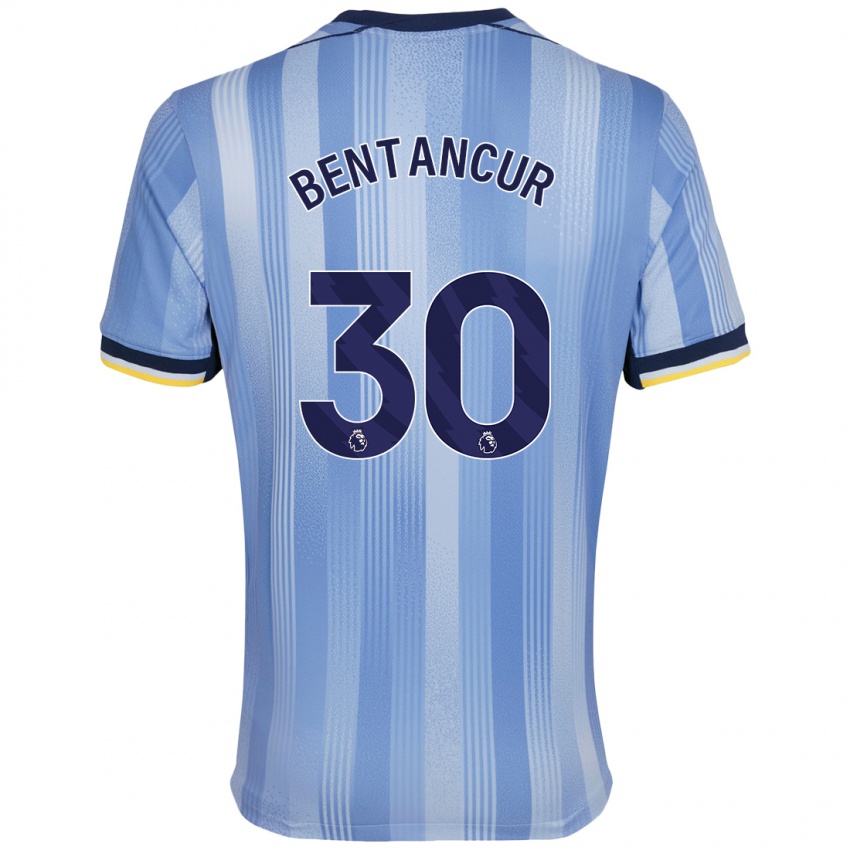 Niño Camiseta Rodrigo Bentancur #30 Azul Claro 2ª Equipación 2024/25 La Camisa Chile