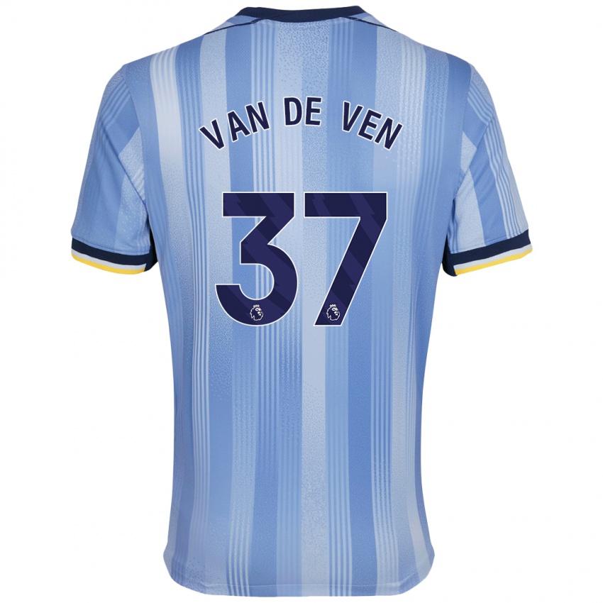 Niño Camiseta Micky Van De Ven #37 Azul Claro 2ª Equipación 2024/25 La Camisa Chile