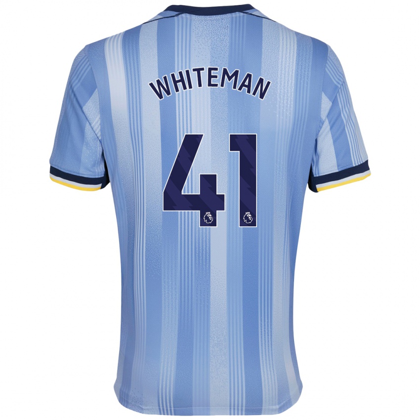 Niño Camiseta Alfie Whiteman #41 Azul Claro 2ª Equipación 2024/25 La Camisa Chile