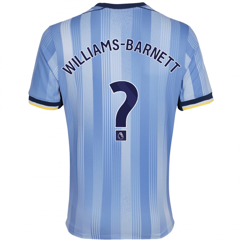 Niño Camiseta Lucá Williams-Barnett #0 Azul Claro 2ª Equipación 2024/25 La Camisa Chile