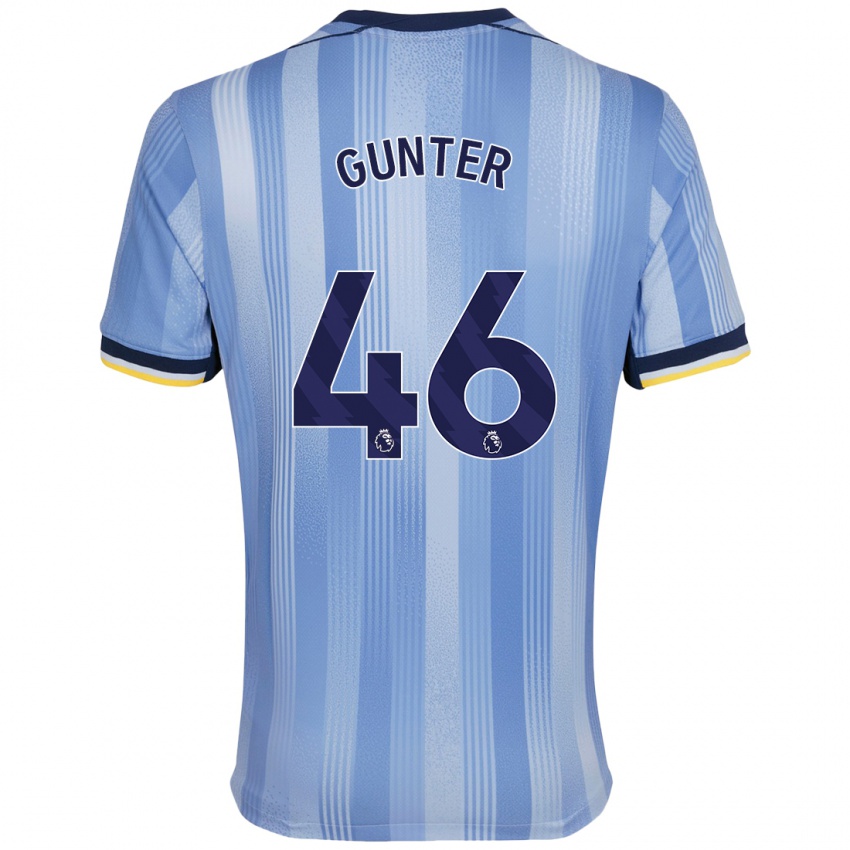 Niño Camiseta Luca Gunter #46 Azul Claro 2ª Equipación 2024/25 La Camisa Chile