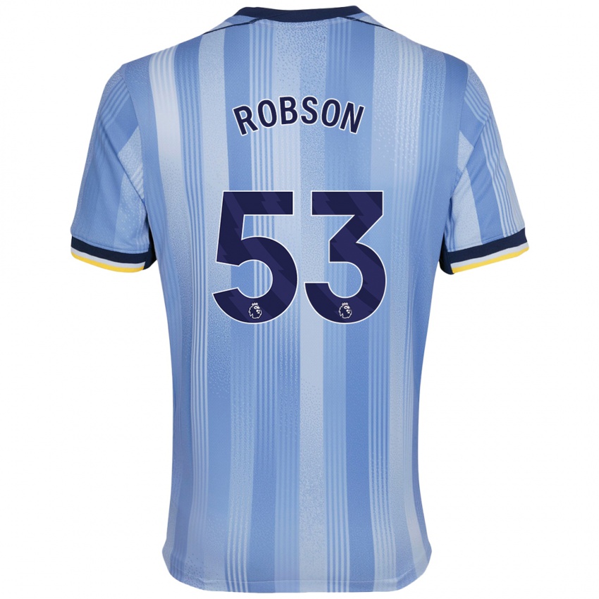 Niño Camiseta Max Robson #53 Azul Claro 2ª Equipación 2024/25 La Camisa Chile