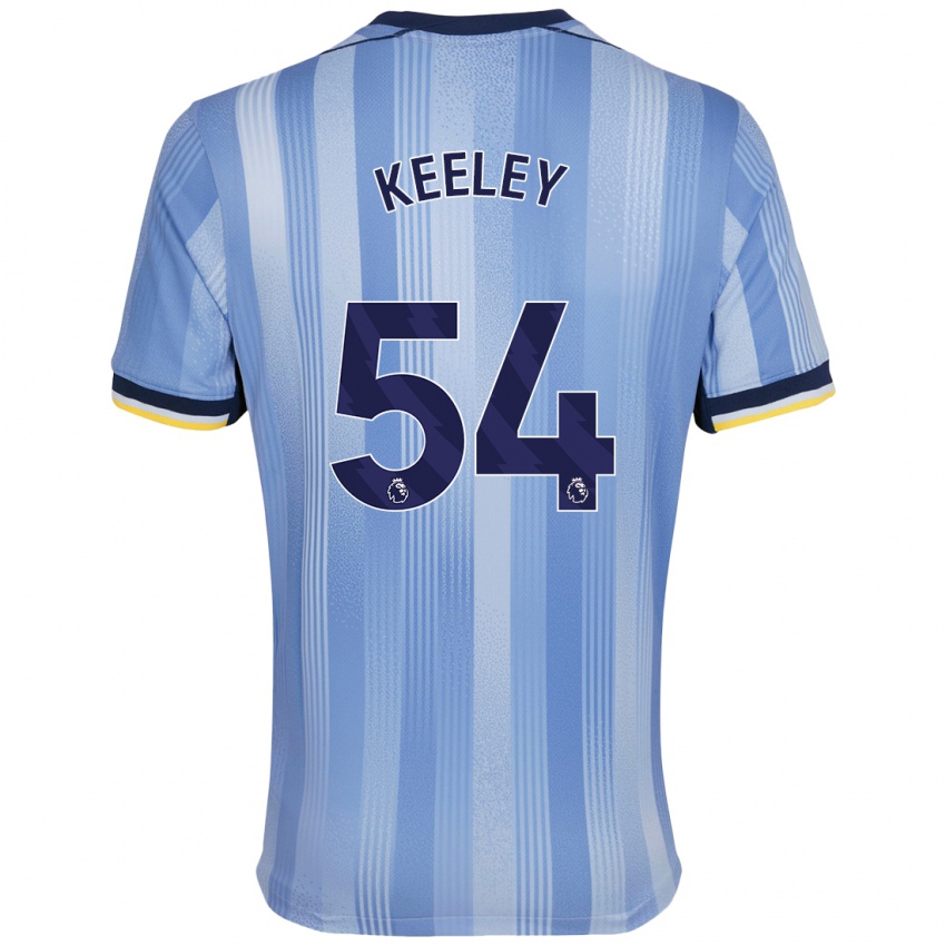 Niño Camiseta Josh Keeley #54 Azul Claro 2ª Equipación 2024/25 La Camisa Chile