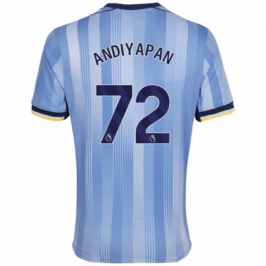 Niño Camiseta William Andiyapan #72 Azul Claro 2ª Equipación 2024/25 La Camisa Chile