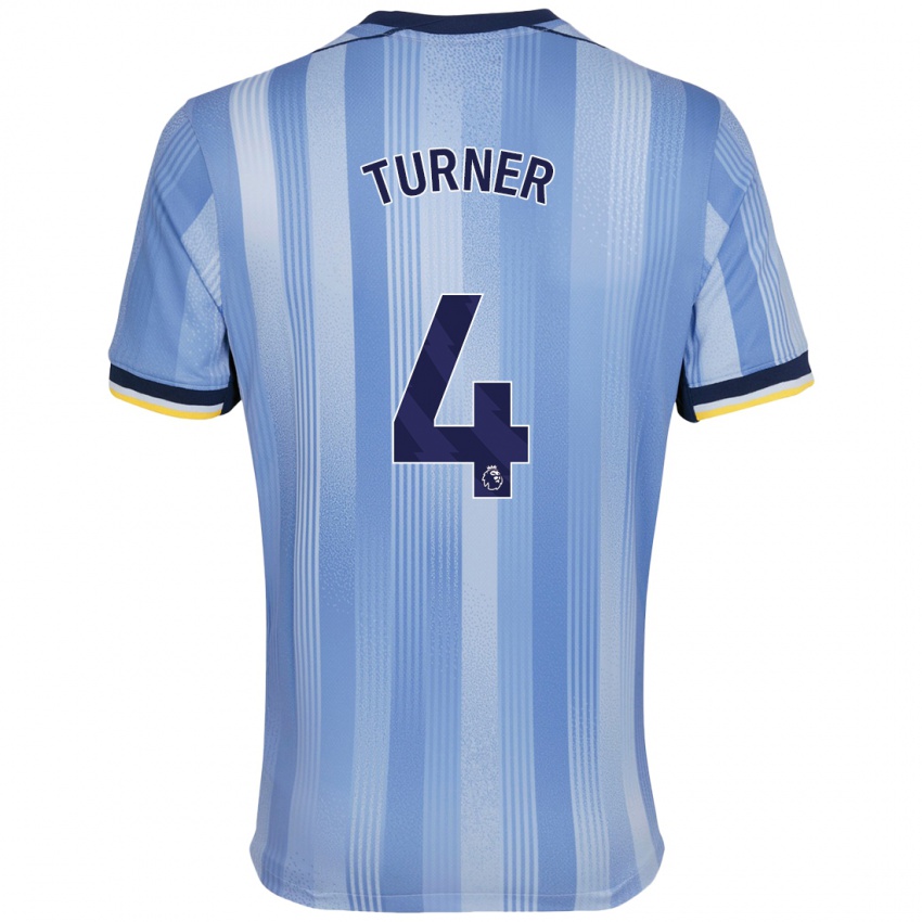 Niño Camiseta Amy Turner #4 Azul Claro 2ª Equipación 2024/25 La Camisa Chile