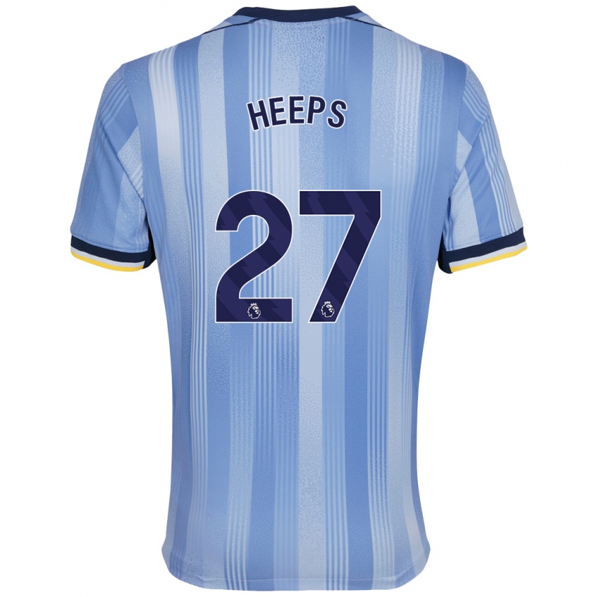 Niño Camiseta Eleanor Heeps #27 Azul Claro 2ª Equipación 2024/25 La Camisa Chile