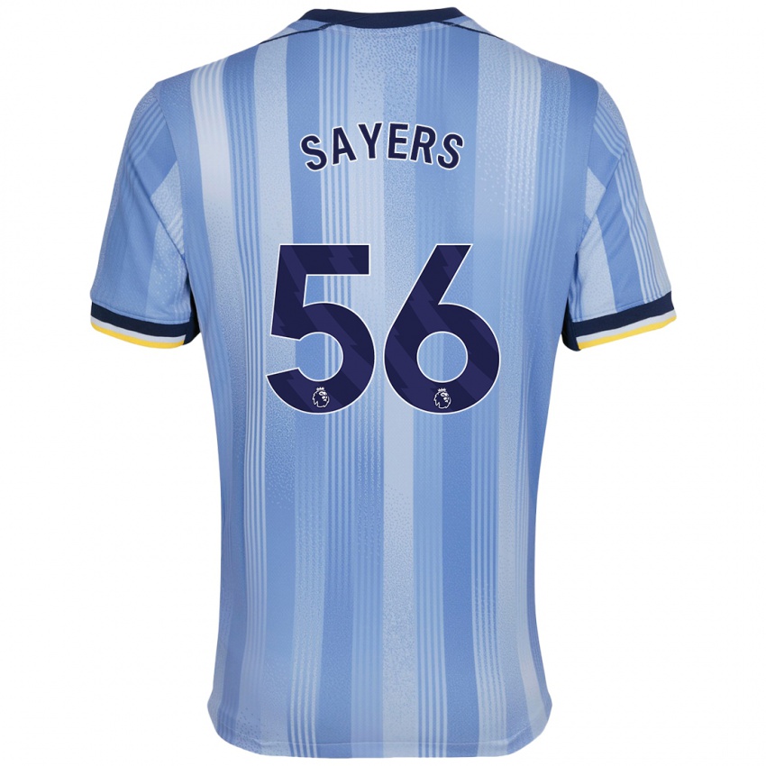 Niño Camiseta Charlie Sayers #56 Azul Claro 2ª Equipación 2024/25 La Camisa Chile