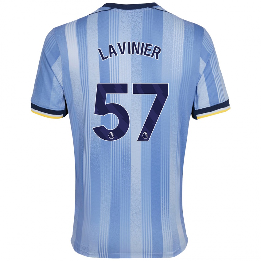 Niño Camiseta Marcel Lavinier #57 Azul Claro 2ª Equipación 2024/25 La Camisa Chile