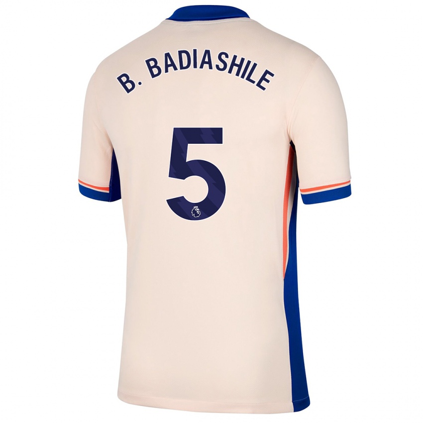 Niño Camiseta Benoît Badiashile #5 Beige Claro 2ª Equipación 2024/25 La Camisa Chile