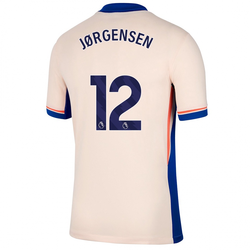 Niño Camiseta Filip Jørgensen #12 Beige Claro 2ª Equipación 2024/25 La Camisa Chile