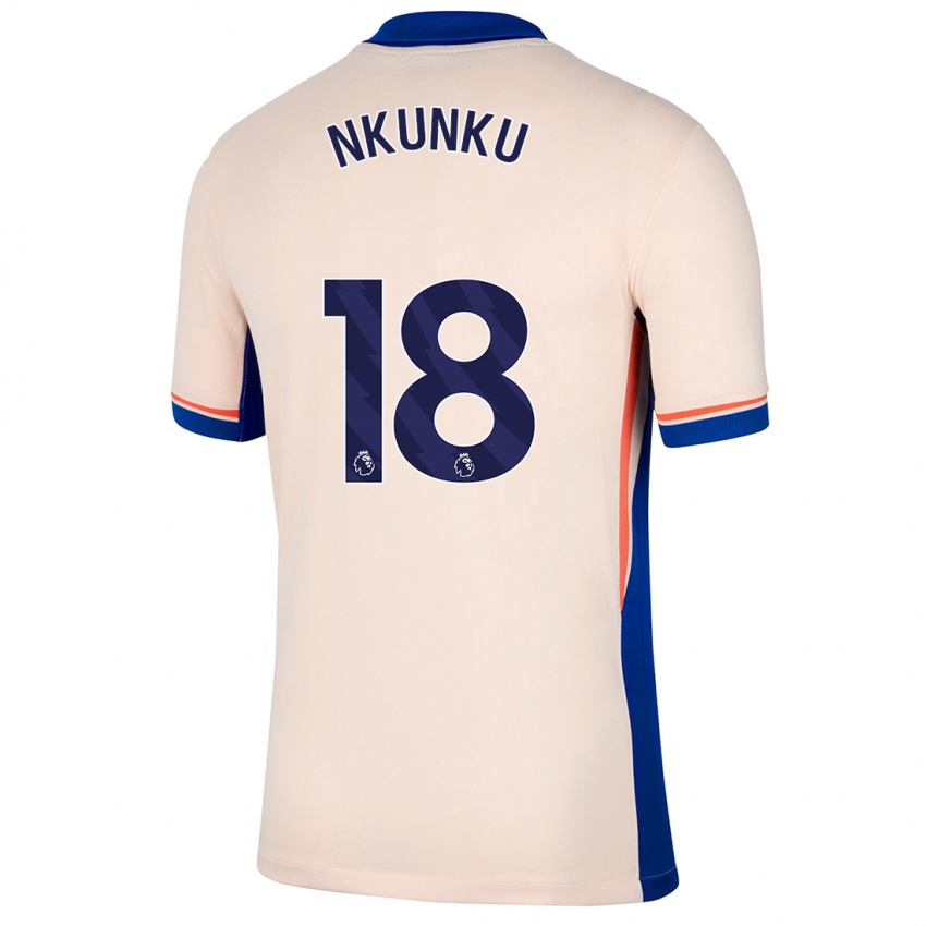 Niño Camiseta Christopher Nkunku #18 Beige Claro 2ª Equipación 2024/25 La Camisa Chile