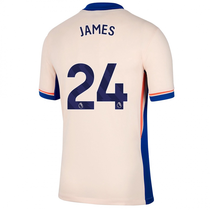 Niño Camiseta Reece James #24 Beige Claro 2ª Equipación 2024/25 La Camisa Chile