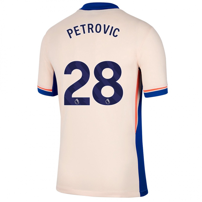 Niño Camiseta Djordje Petrovic #28 Beige Claro 2ª Equipación 2024/25 La Camisa Chile