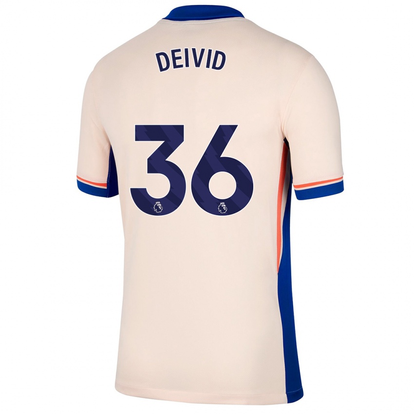 Niño Camiseta Deivid Washington #36 Beige Claro 2ª Equipación 2024/25 La Camisa Chile