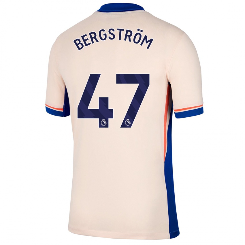 Niño Camiseta Lucas Bergström #47 Beige Claro 2ª Equipación 2024/25 La Camisa Chile