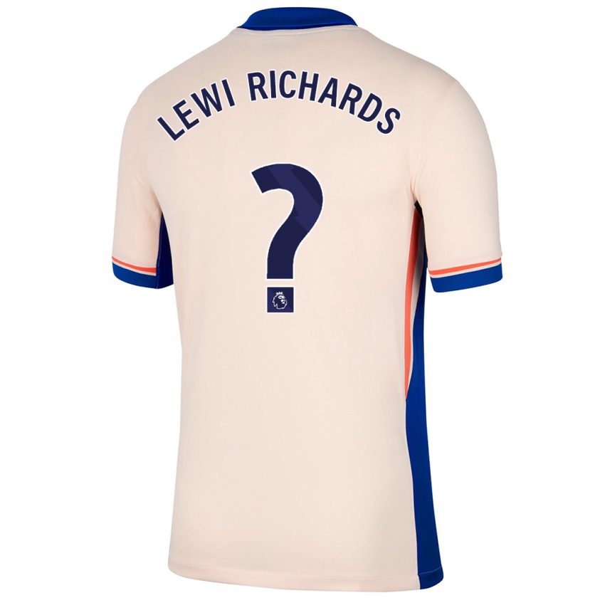 Niño Camiseta Lewi Richards #0 Beige Claro 2ª Equipación 2024/25 La Camisa Chile