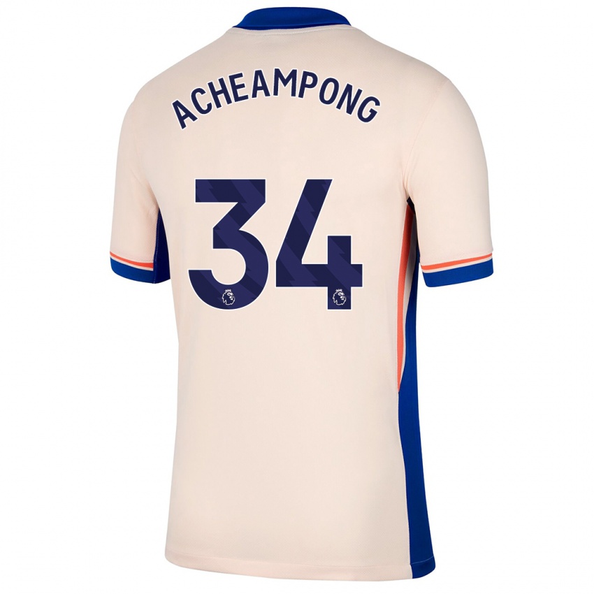 Niño Camiseta Josh Acheampong #34 Beige Claro 2ª Equipación 2024/25 La Camisa Chile