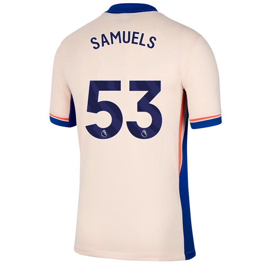 Niño Camiseta Ishé Samuels-Smith #53 Beige Claro 2ª Equipación 2024/25 La Camisa Chile