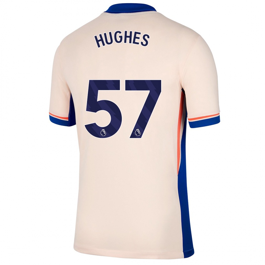 Niño Camiseta Brodi Hughes #57 Beige Claro 2ª Equipación 2024/25 La Camisa Chile