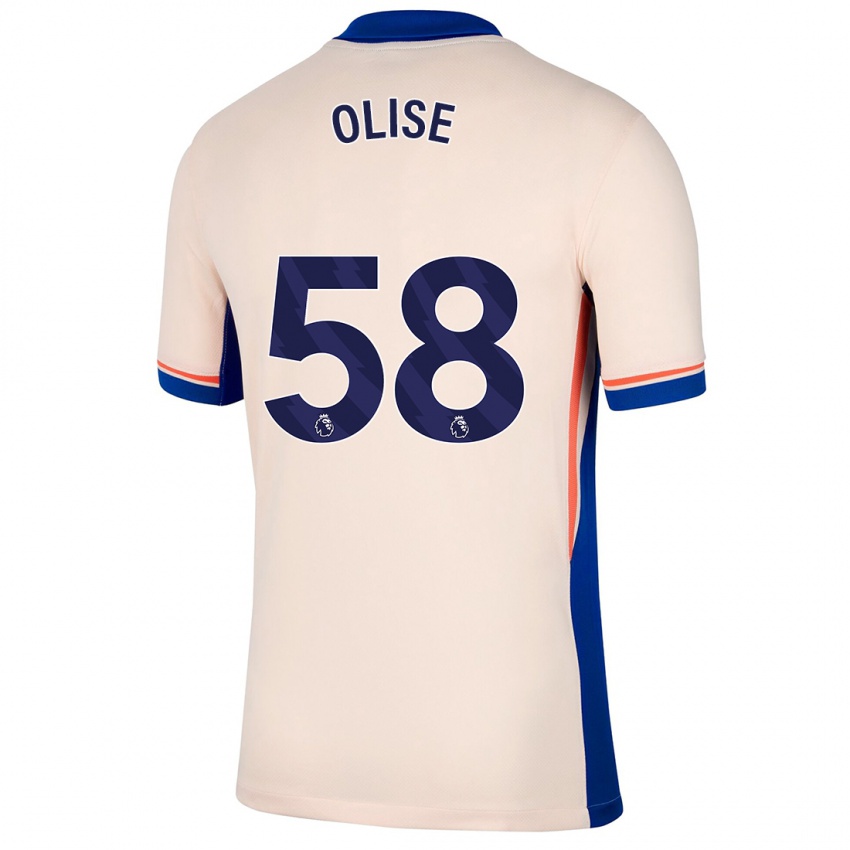 Niño Camiseta Richard Olise #58 Beige Claro 2ª Equipación 2024/25 La Camisa Chile