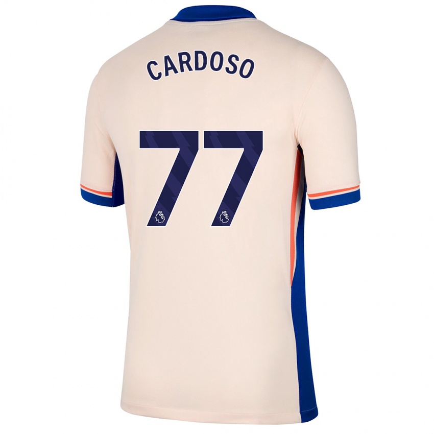 Niño Camiseta Leo Cardoso #77 Beige Claro 2ª Equipación 2024/25 La Camisa Chile