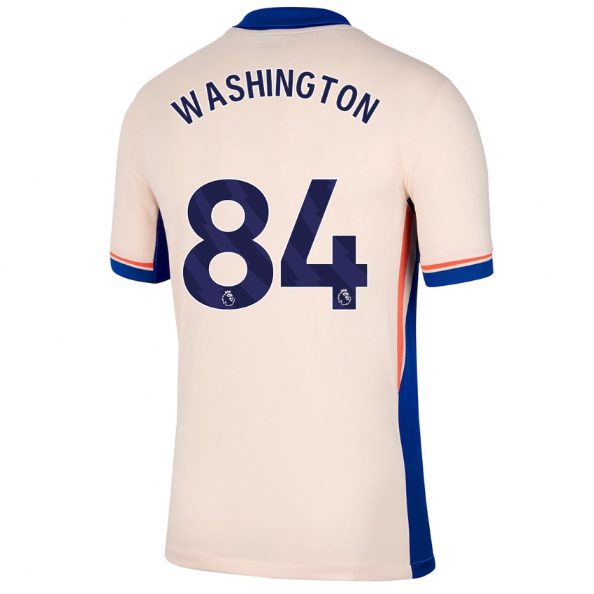 Niño Camiseta Marcell Washington #84 Beige Claro 2ª Equipación 2024/25 La Camisa Chile