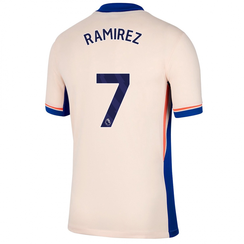 Niño Camiseta Mayra Ramírez #7 Beige Claro 2ª Equipación 2024/25 La Camisa Chile