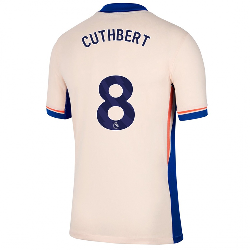 Niño Camiseta Erin Cuthbert #8 Beige Claro 2ª Equipación 2024/25 La Camisa Chile