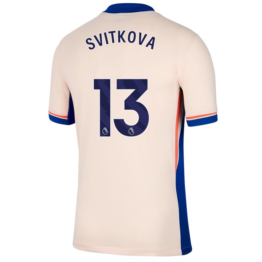 Niño Camiseta Katerina Svitkova #13 Beige Claro 2ª Equipación 2024/25 La Camisa Chile