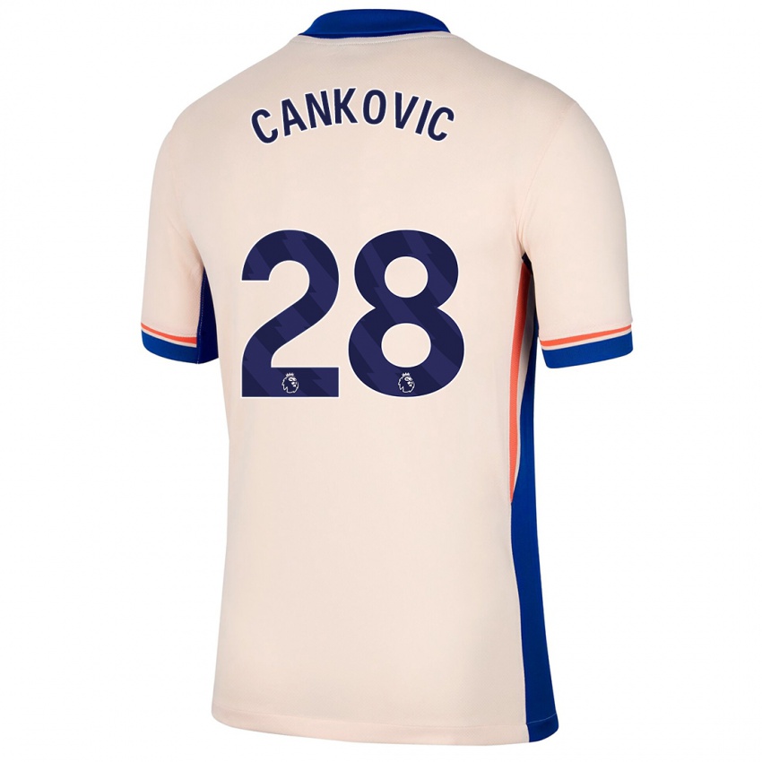 Niño Camiseta Jelena Čanković #28 Beige Claro 2ª Equipación 2024/25 La Camisa Chile