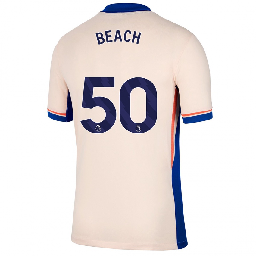 Niño Camiseta Eddie Beach #50 Beige Claro 2ª Equipación 2024/25 La Camisa Chile