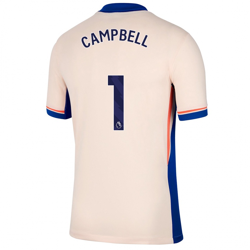 Niño Camiseta Luke Campbell #1 Beige Claro 2ª Equipación 2024/25 La Camisa Chile