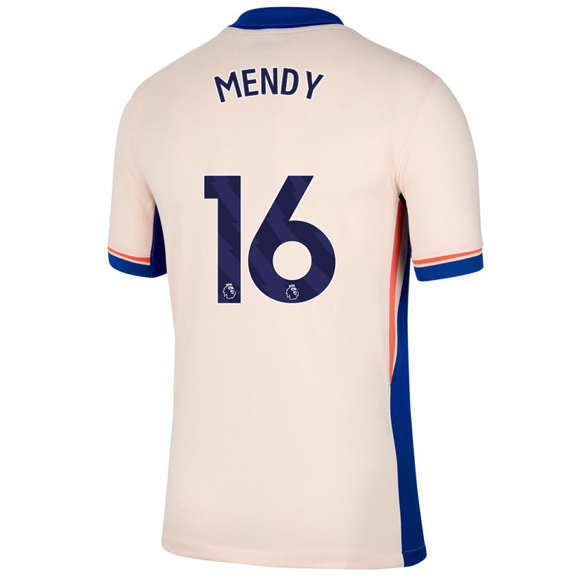 Niño Camiseta Edouard Mendy #16 Beige Claro 2ª Equipación 2024/25 La Camisa Chile