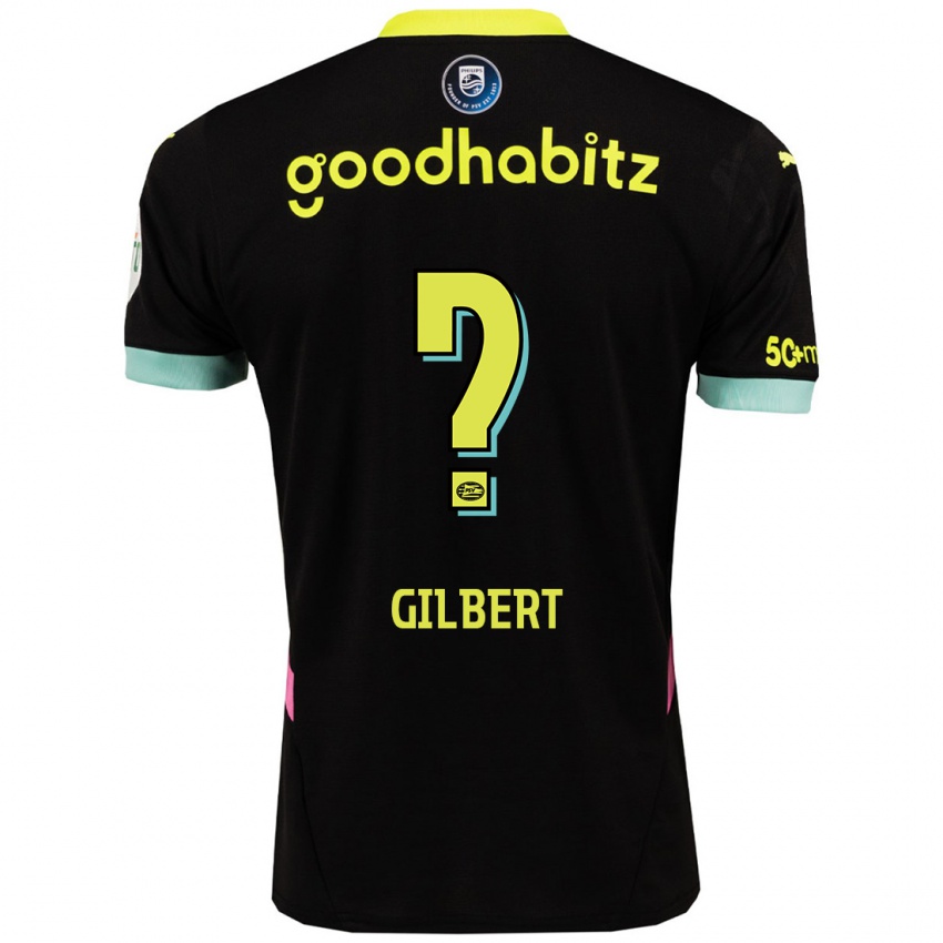 Niño Camiseta Dantaye Gilbert #0 Negro Amarillo 2ª Equipación 2024/25 La Camisa Chile