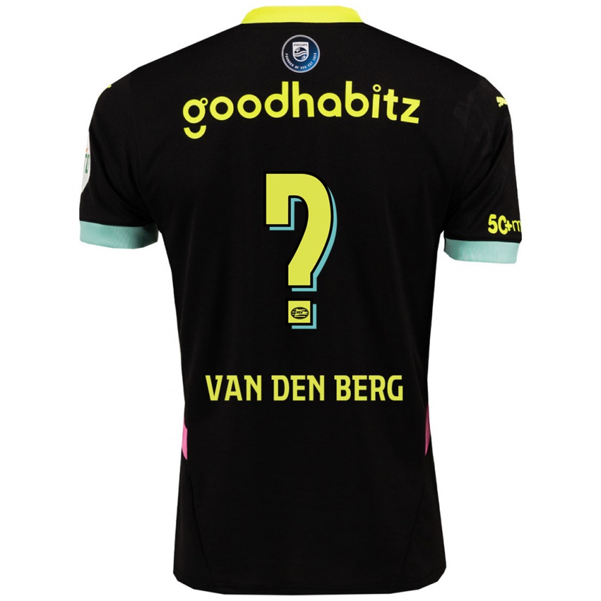 Niño Camiseta Joel Van Den Berg #0 Negro Amarillo 2ª Equipación 2024/25 La Camisa Chile