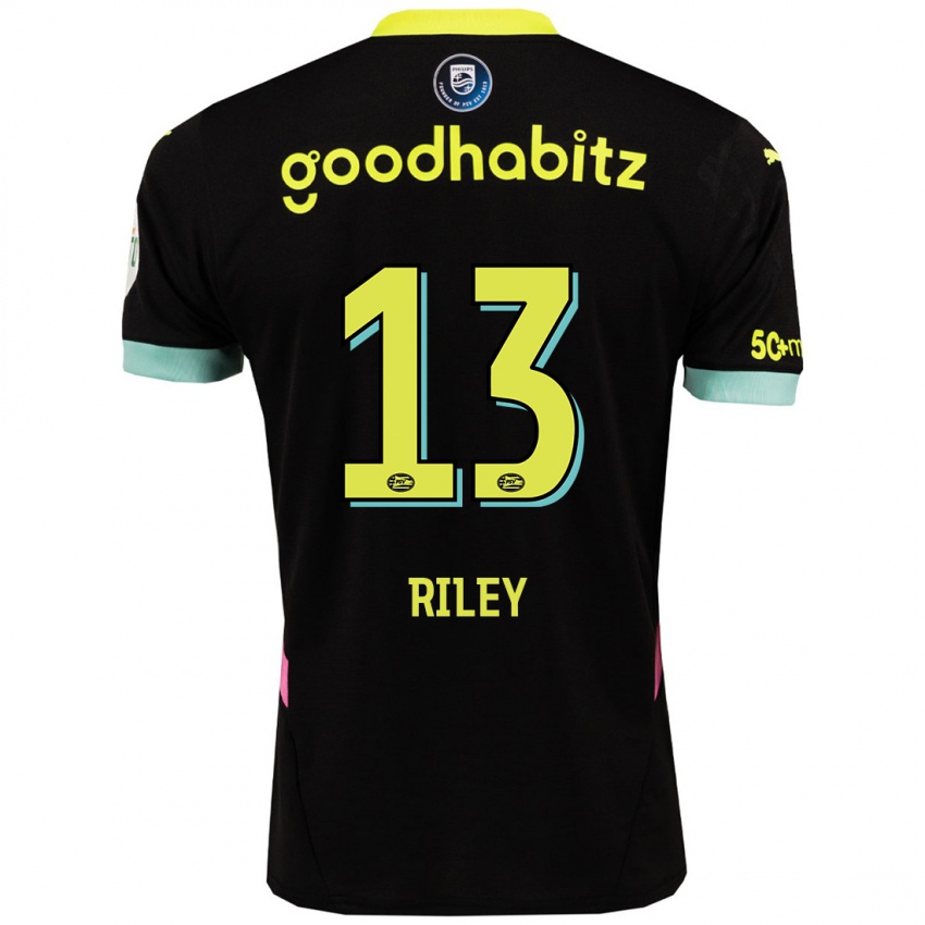 Niño Camiseta Indiah-Paige Riley #13 Negro Amarillo 2ª Equipación 2024/25 La Camisa Chile