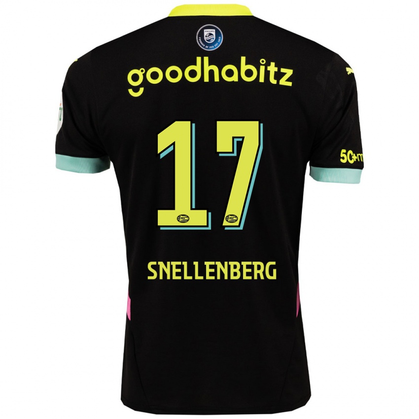 Niño Camiseta Maxime Snellenberg #17 Negro Amarillo 2ª Equipación 2024/25 La Camisa Chile