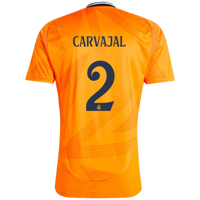 Niño Camiseta Daniel Carvajal #2 Naranja 2ª Equipación 2024/25 La Camisa Chile