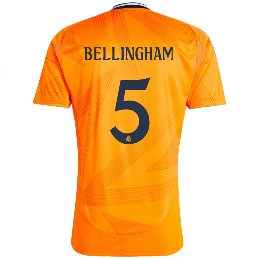 Niño Camiseta Jude Bellingham #5 Naranja 2ª Equipación 2024/25 La Camisa Chile