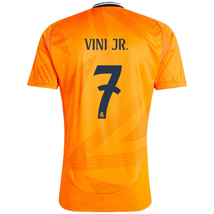 Niño Camiseta Vinicius Junior #7 Naranja 2ª Equipación 2024/25 La Camisa Chile