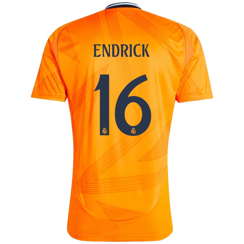 Niño Camiseta Endrick #16 Naranja 2ª Equipación 2024/25 La Camisa Chile